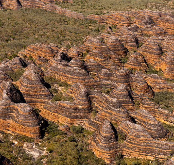 Beehive-striped domes of Purnululu National Park