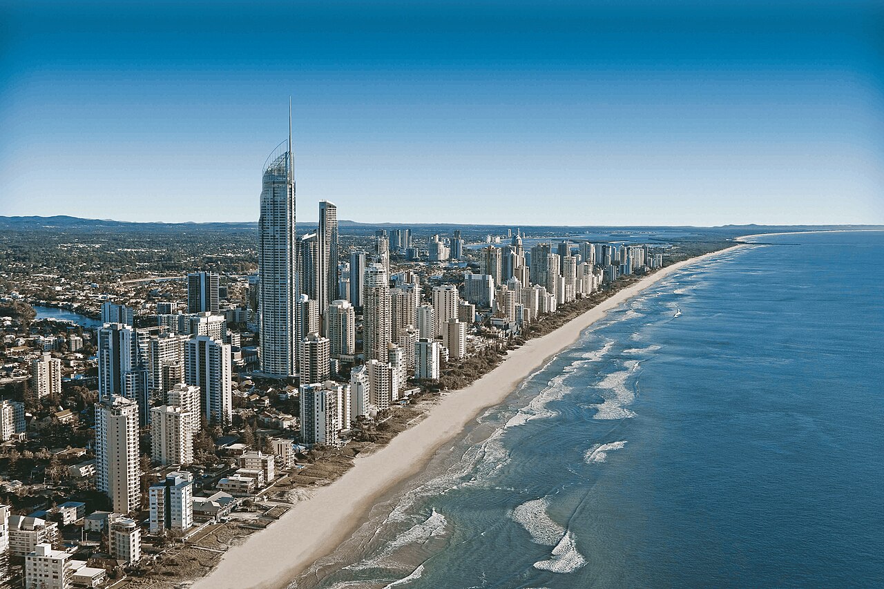 Gold Coast skyline and beach