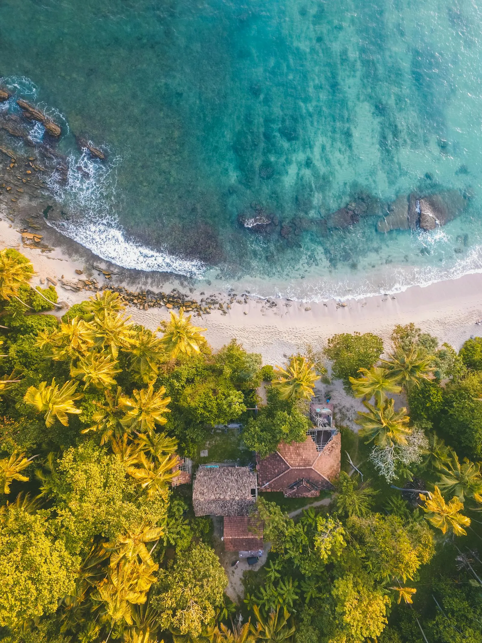 Colourful Caribbean houses on a hillside