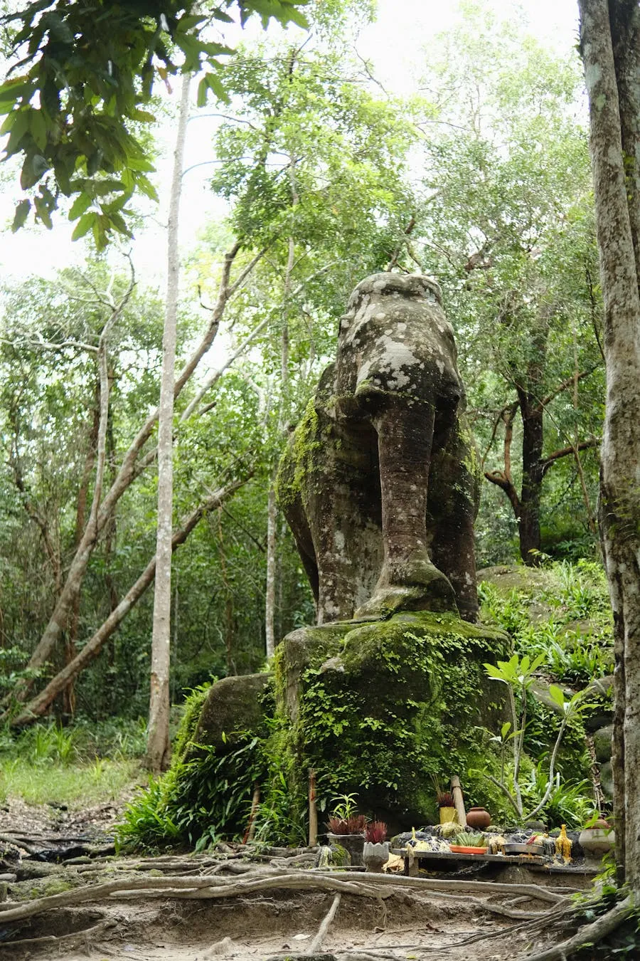 Ancient stone sanctuary perched atop a cliff at Preah Vihear