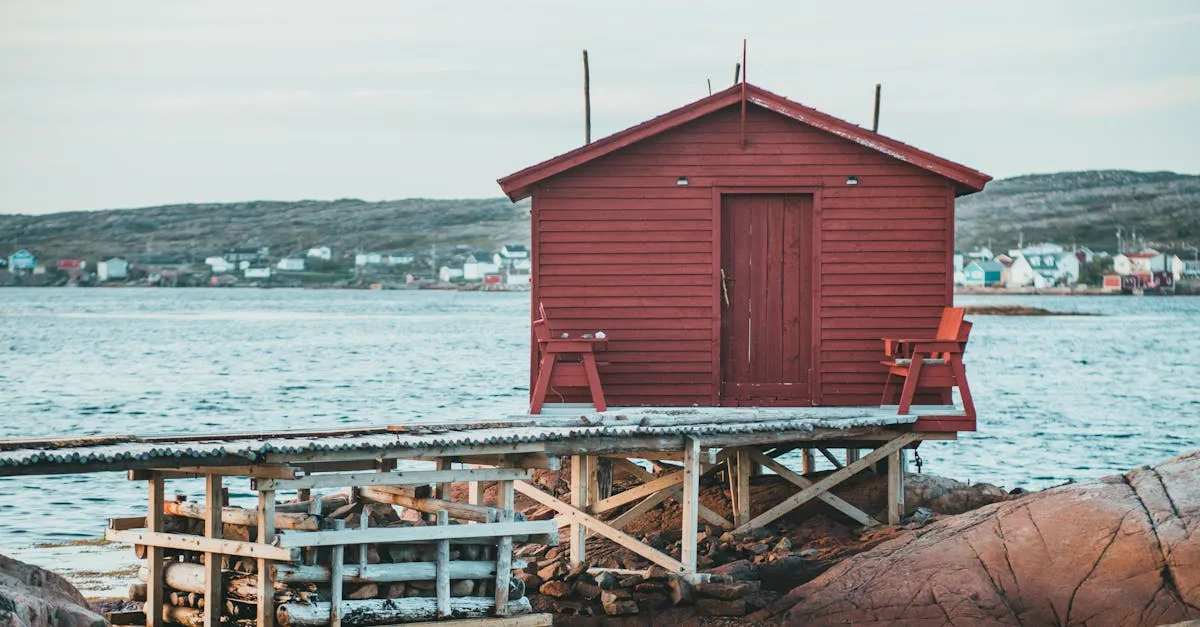 Fogo Island colorful fishing stages