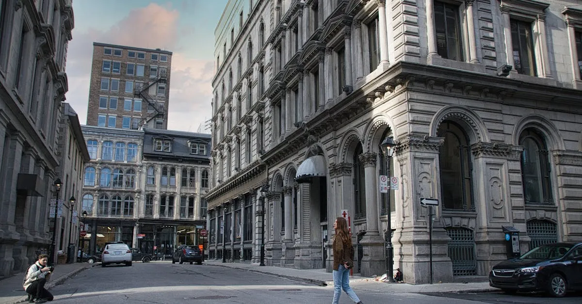 Old Montreal cobblestone street