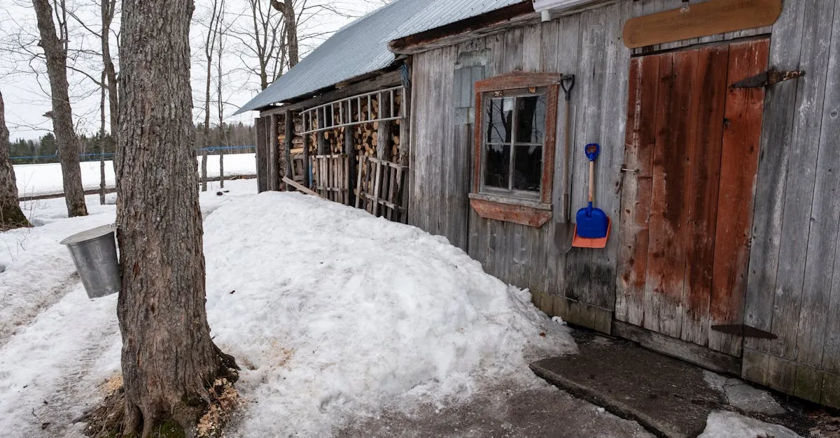 Quebec sugar shack maple syrup