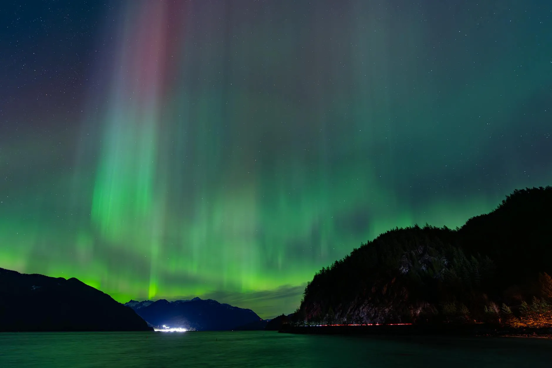 Northern lights aurora over Canada