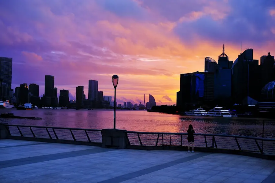 Shanghai skyline with the Bund and Pudong towers at dusk