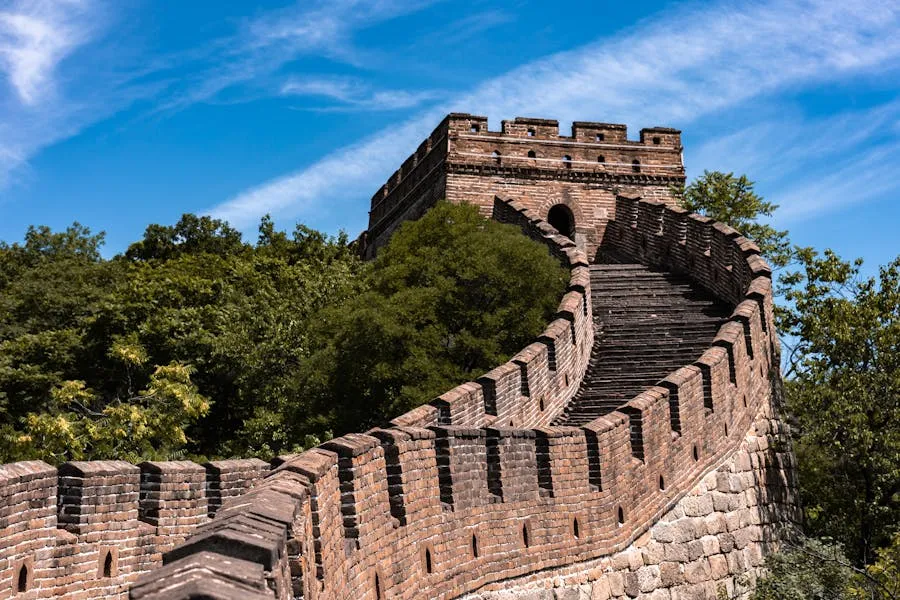 Great Wall of China at Jinshanling section with watchtowers