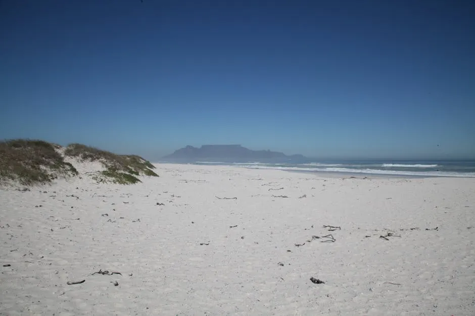 Wide sandy beach near Pointe-Noire