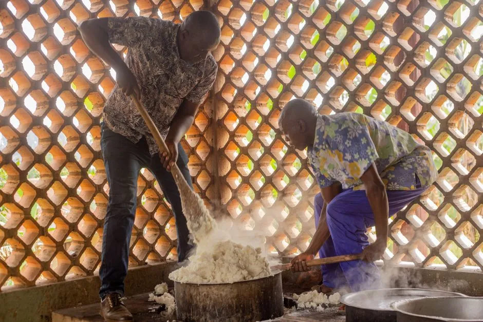 Fufu dough with stew