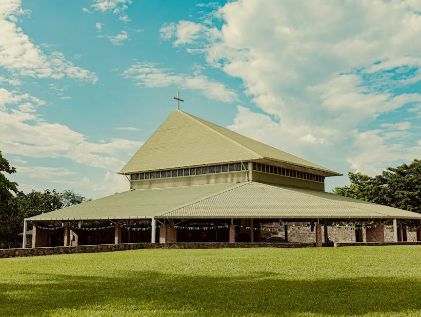 Green-roofed Basilique Sainte-Anne in Brazzaville