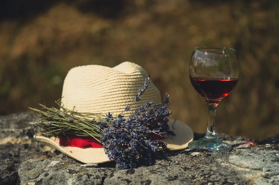 Croatian wine glasses overlooking vineyard terraces by the coast