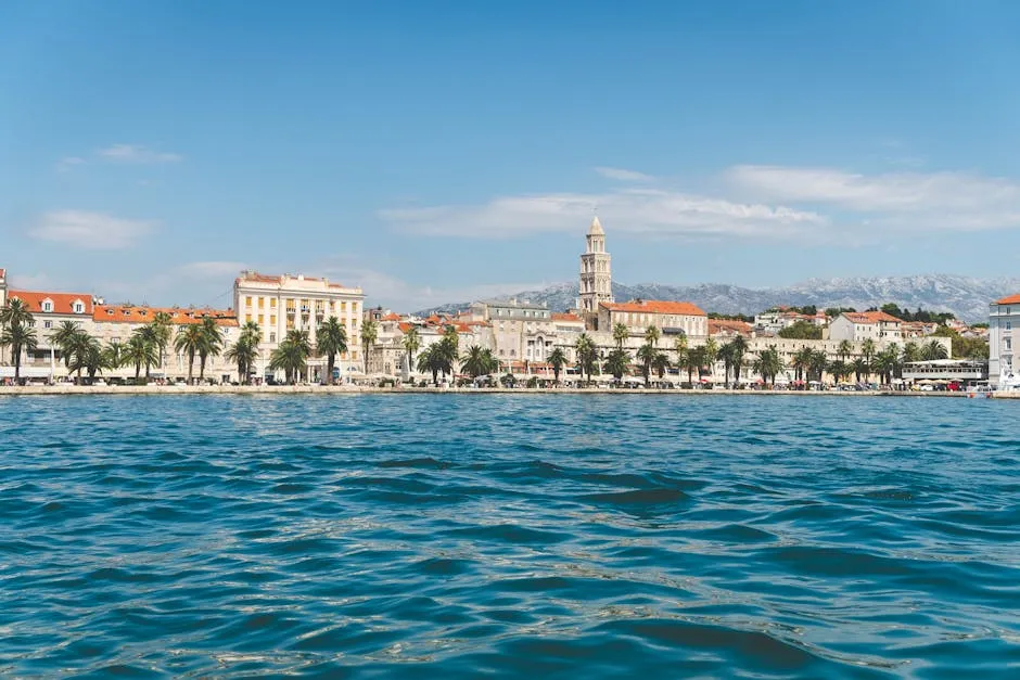 Split waterfront with Diocletian's Palace and palm-lined promenade