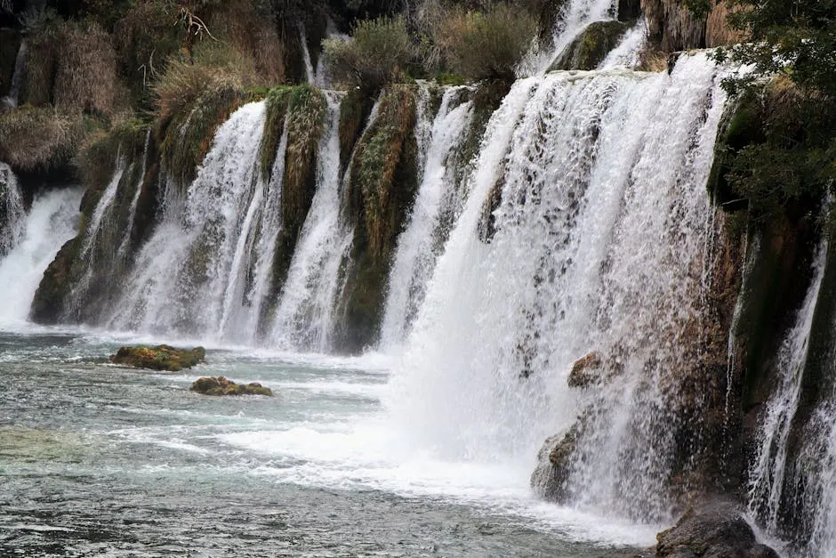 Skradinski Buk waterfall at Krka National Park with cascading terraces