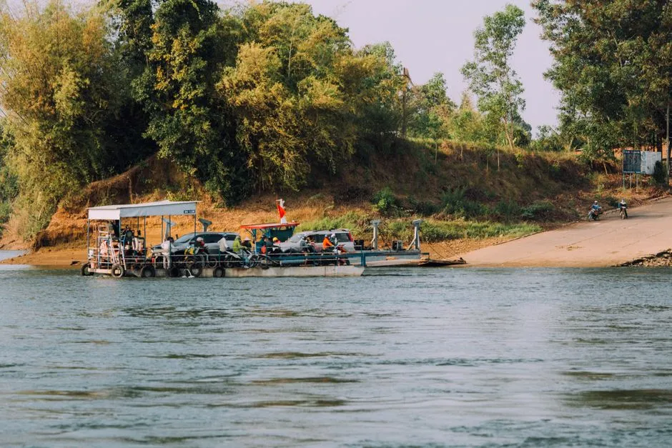 Ferry crossing the Congo River between Kinshasa and Brazzaville