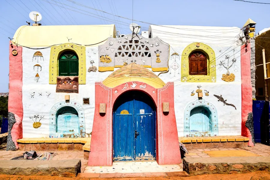 Colourful Nubian house in Aswan