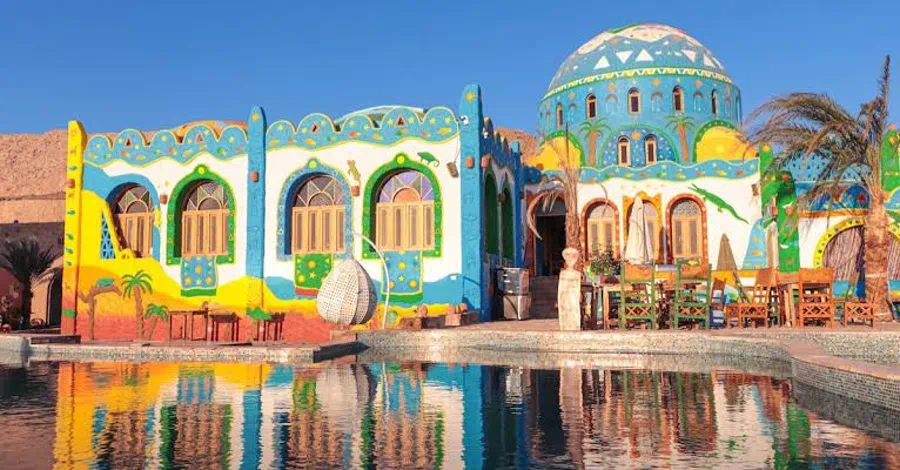 Colourful Nubian house in Aswan