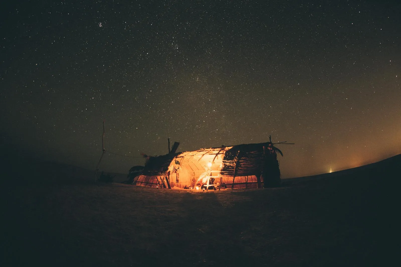 Desert camp under the stars in Egypt