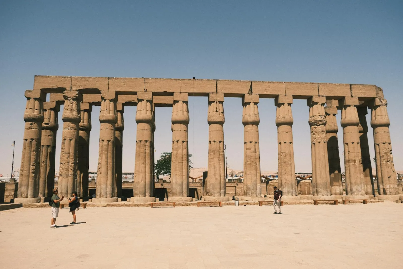 Ancient Egyptian temple columns