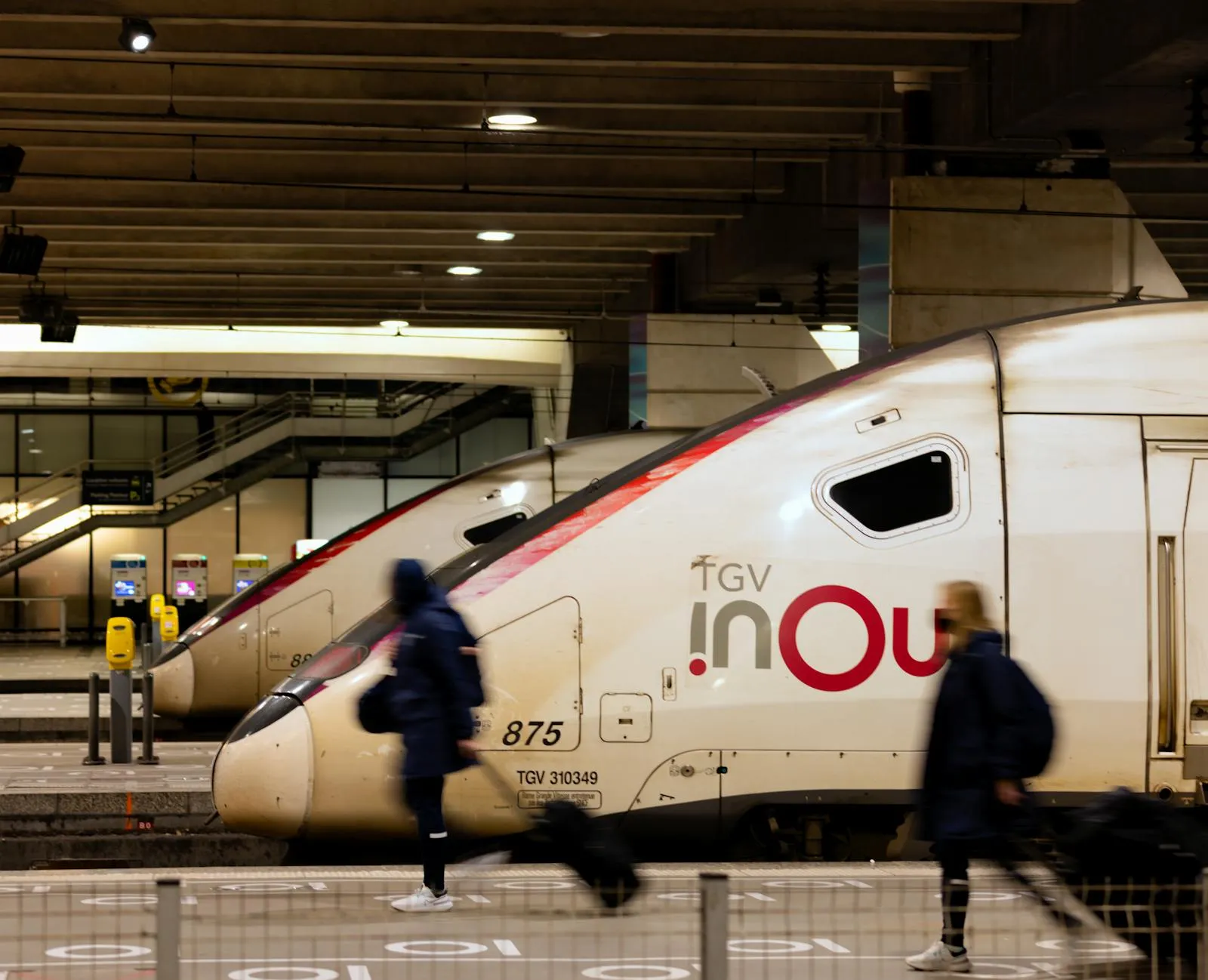 TGV high-speed train at a French railway station