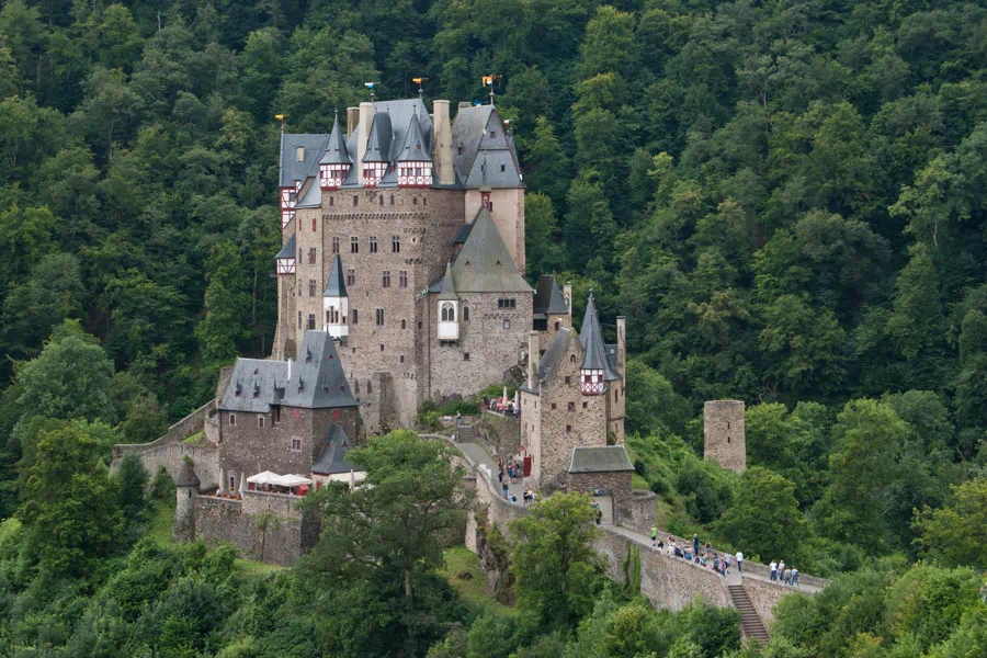 Fairy-tale Burg Eltz hidden in forest valley