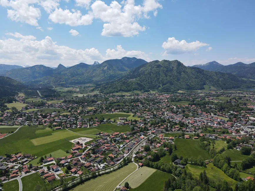 Bavarian Alps with Neuschwanstein Castle
