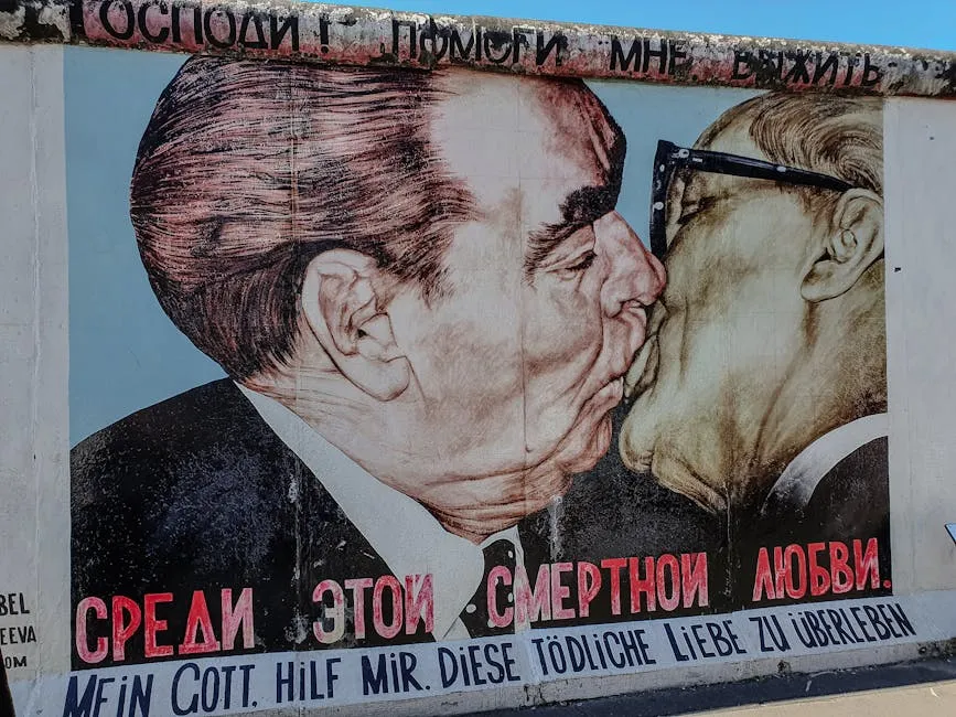 Berlin Wall Memorial with watchtower
