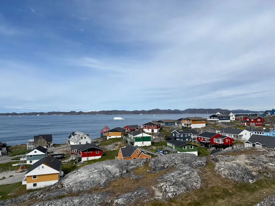Colorful houses along the waterfront in Nuuk