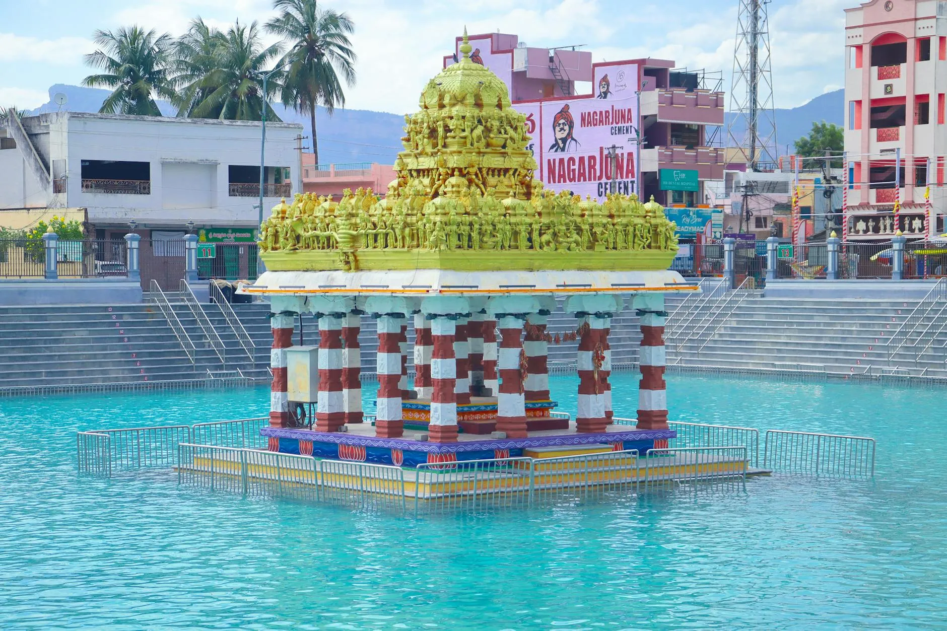 Colorful gopuram tower of Meenakshi Temple in Madurai