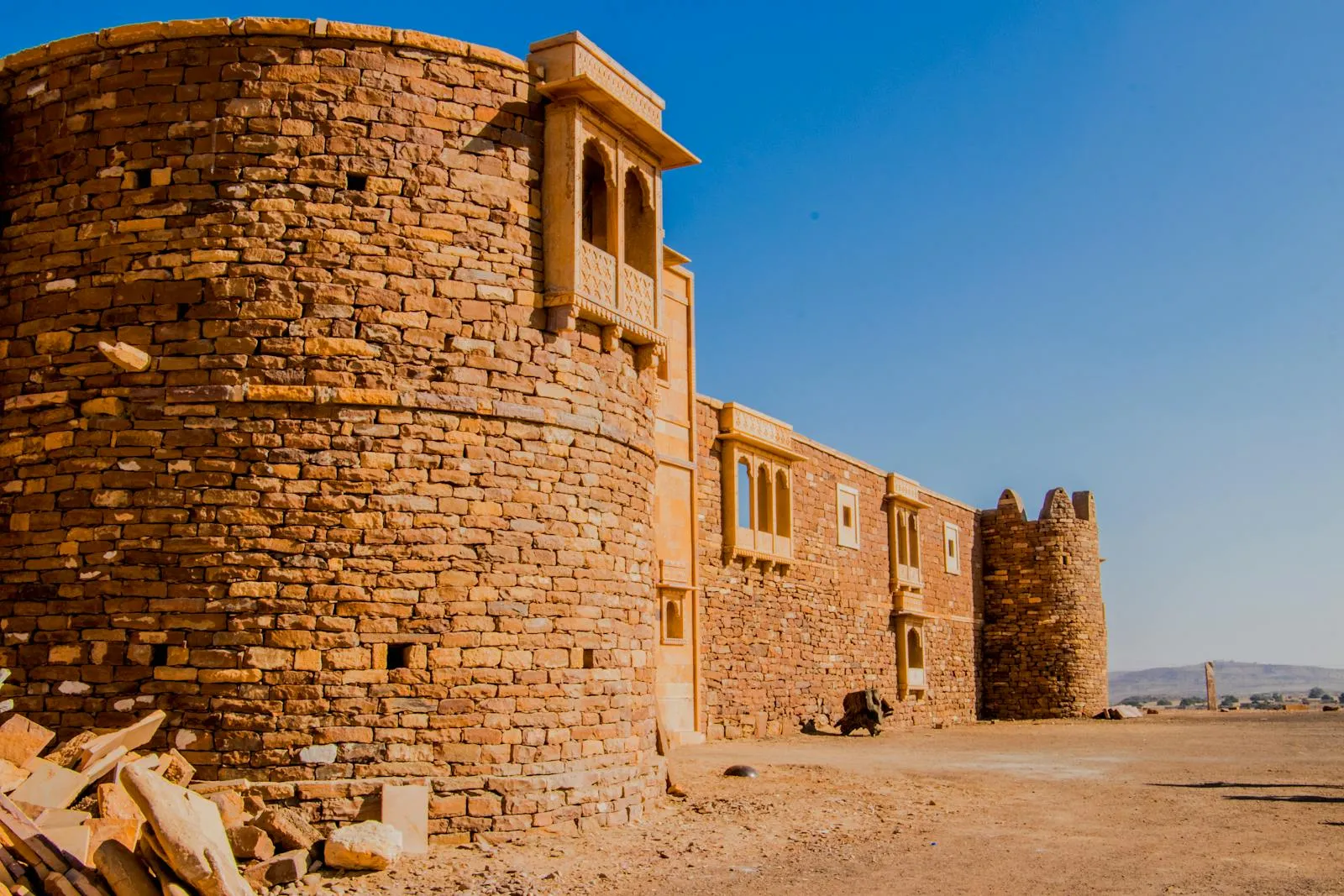 Rajasthani fort rising above the desert landscape