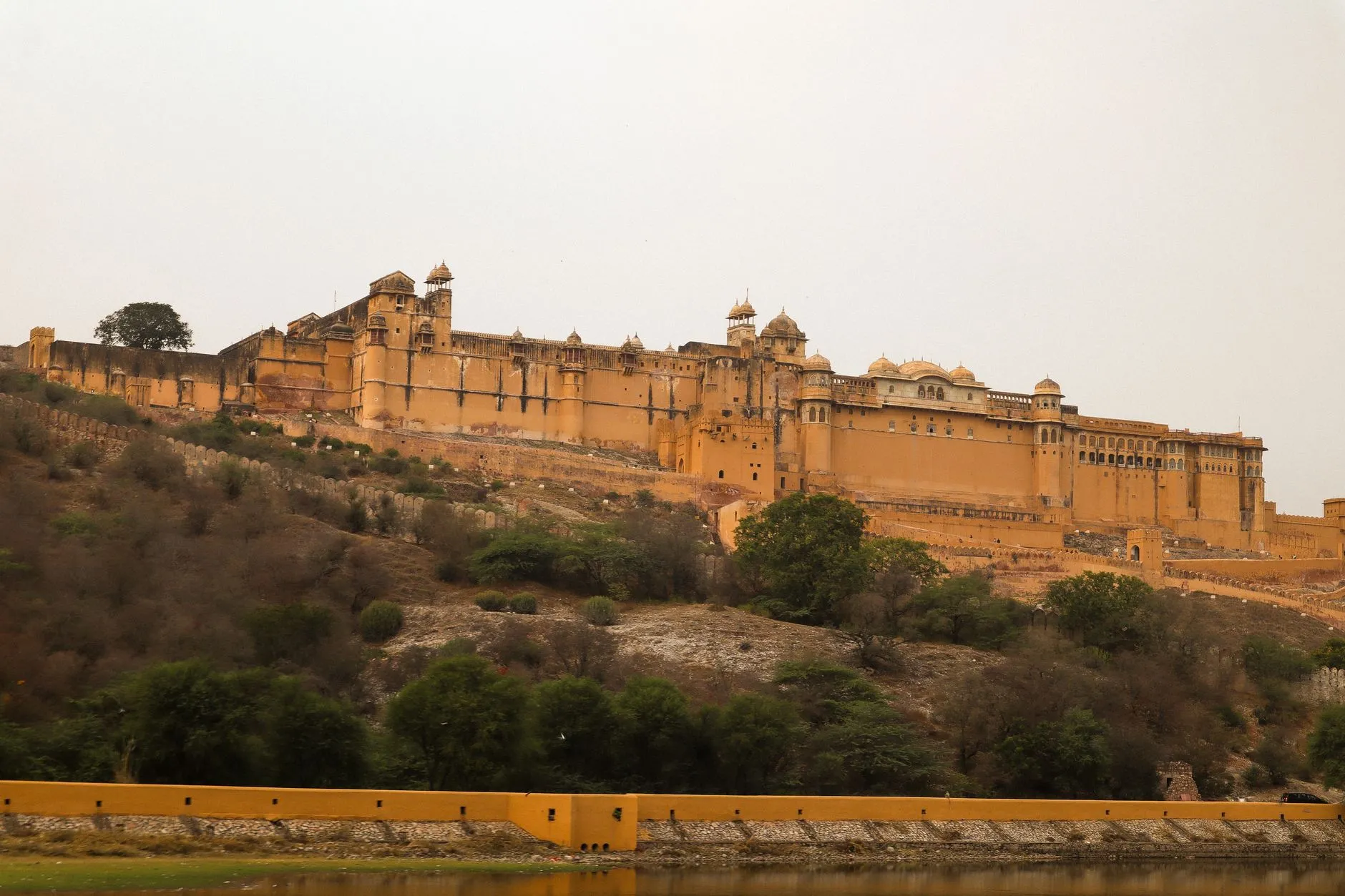 Amber Fort perched on a hillside above Jaipur