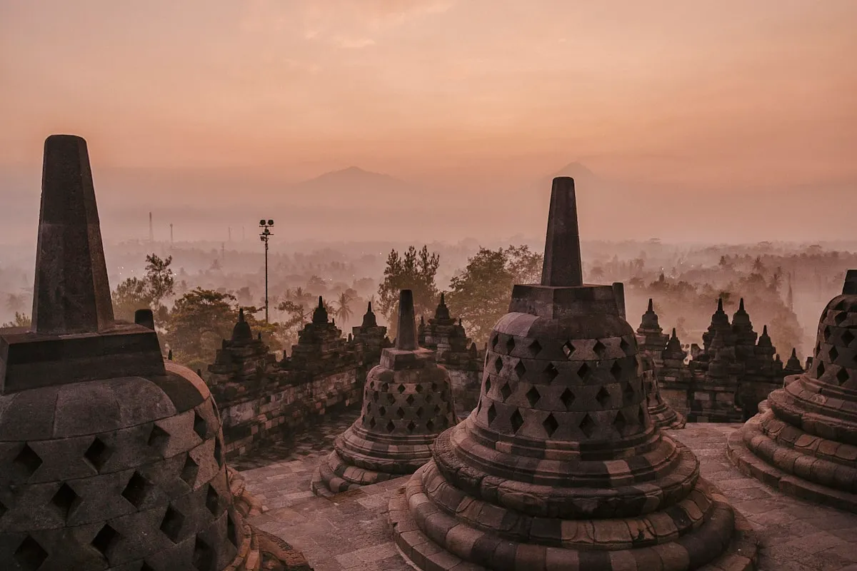 Borobudur Temple at sunrise