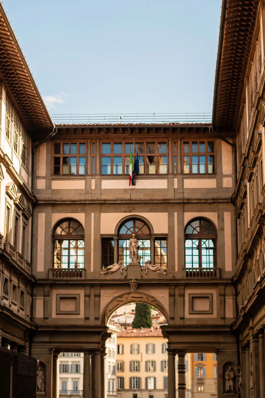 Courtyard of the Uffizi Gallery in Florence