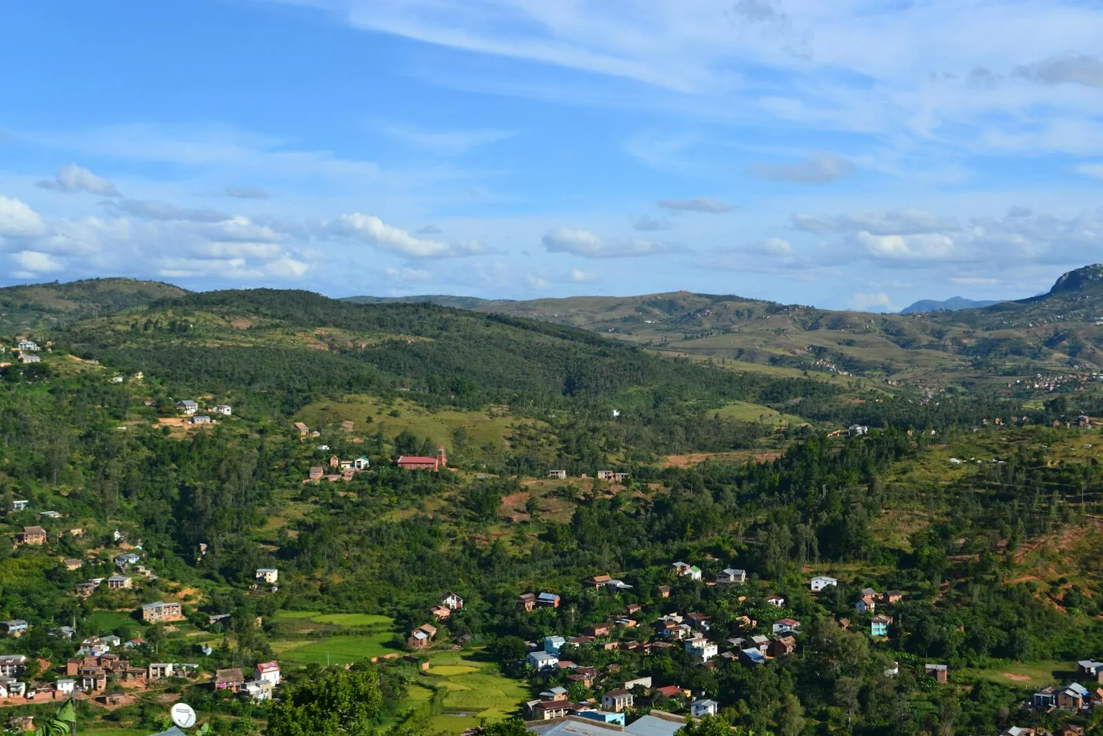 Diverse Madagascar landscape showing highlands, rainforest and coastal scenery
