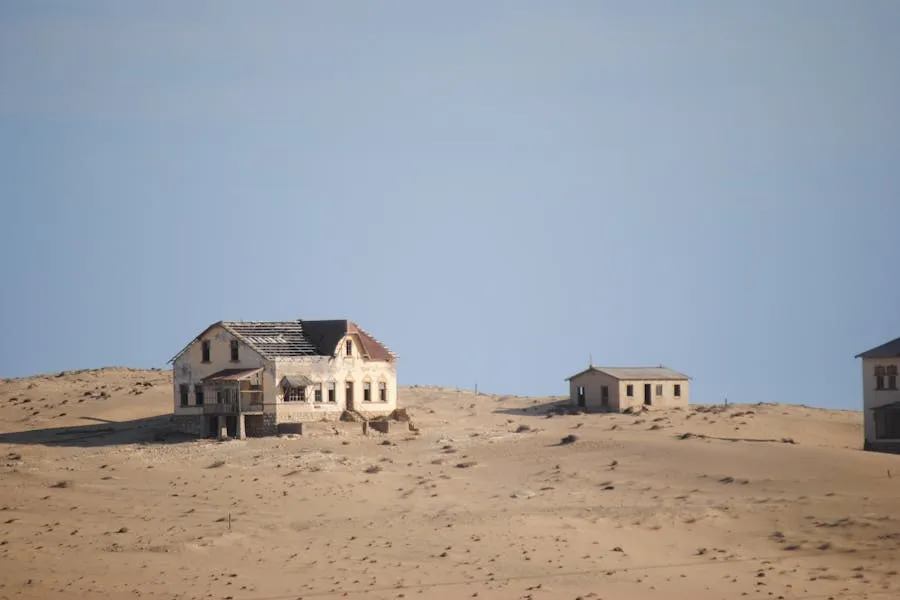 Sand-filled rooms in Kolmanskop ghost town