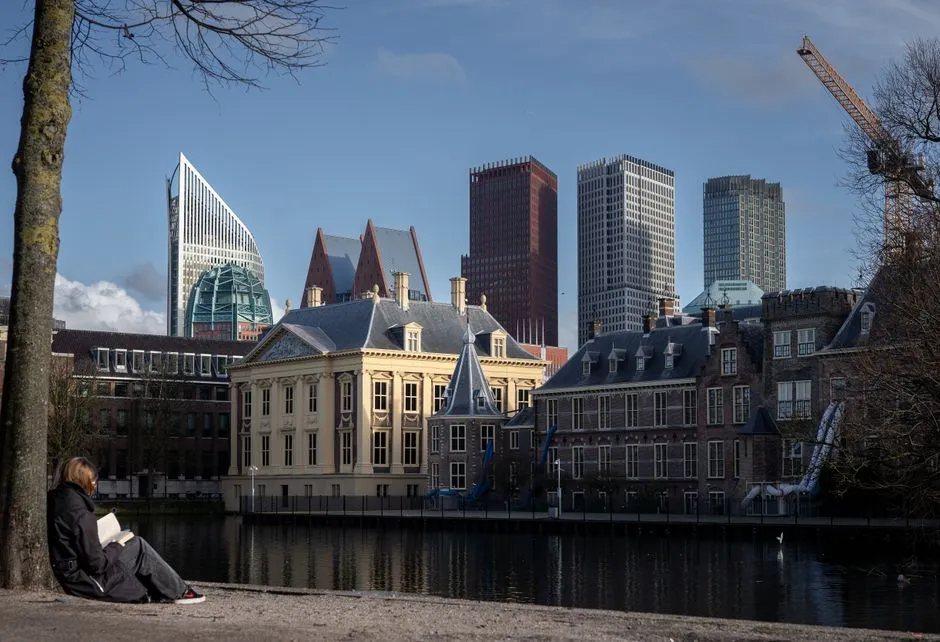 Mauritshuis museum beside the Hofvijver in The Hague