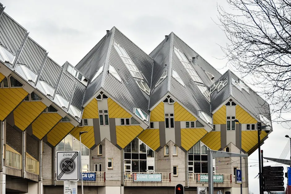 Cube Houses and modern architecture in Rotterdam