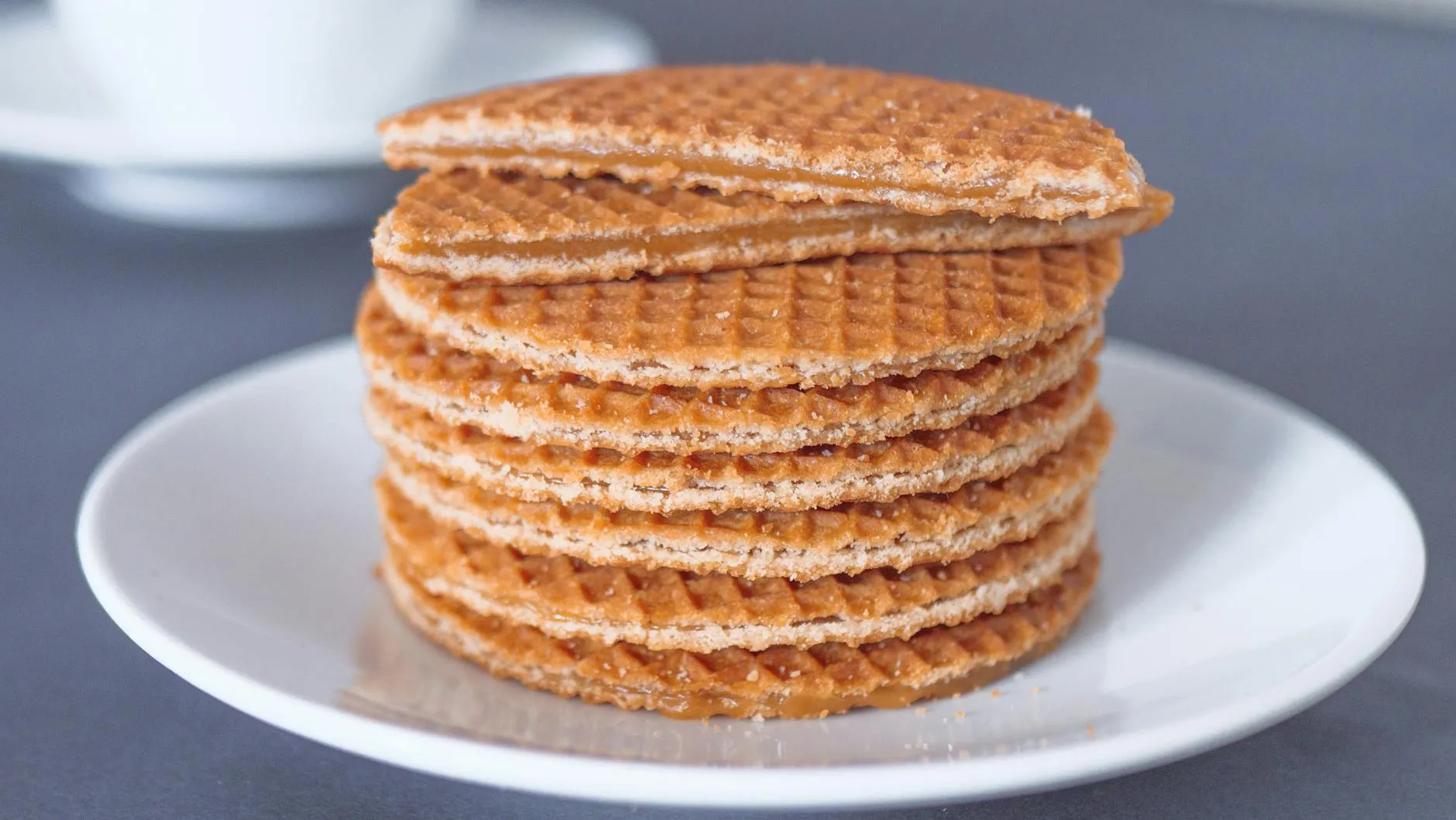 Stroopwafel vendor at an outdoor Dutch market