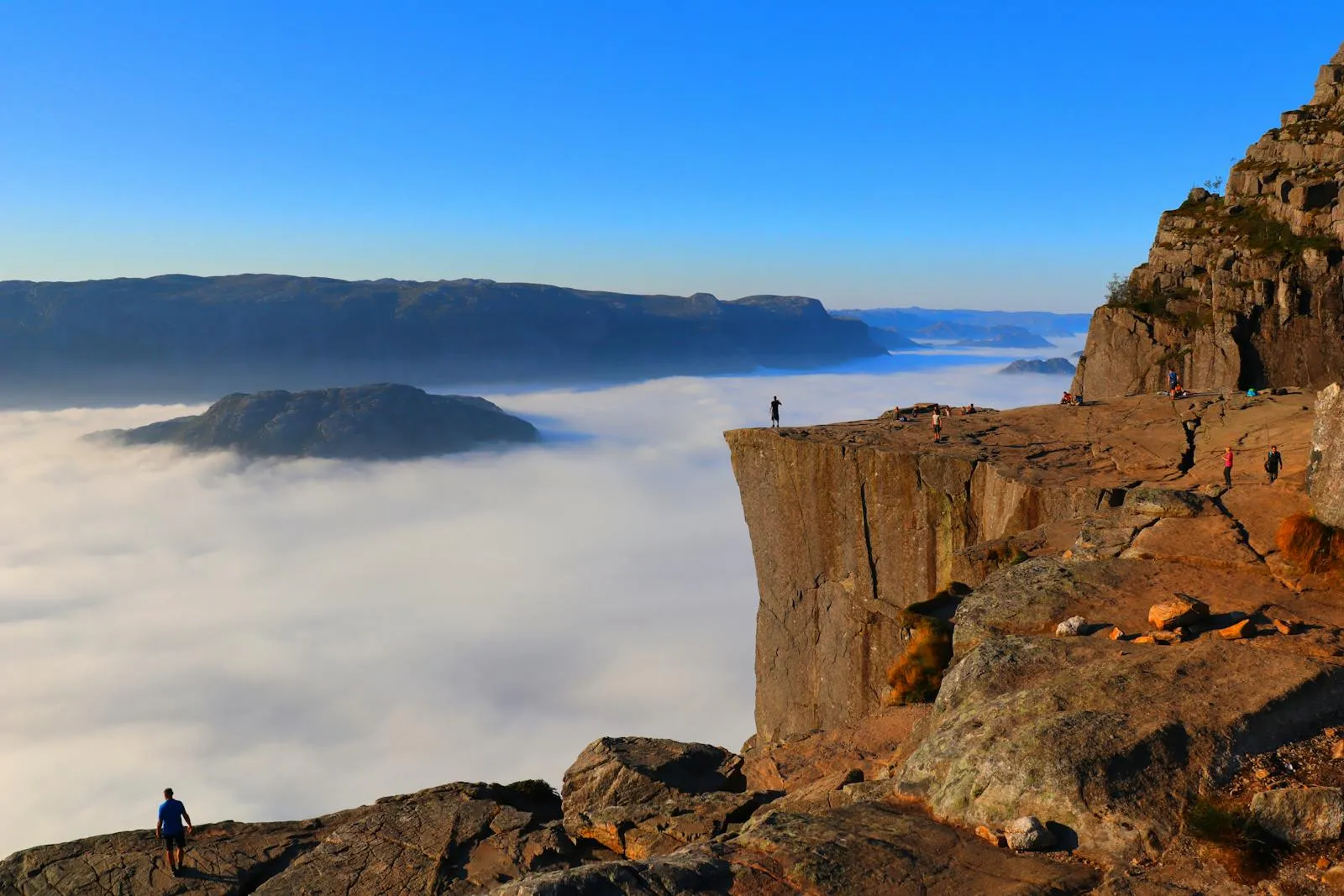 Preikestolen cliff overlooking Lysefjord