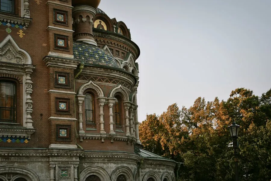 Church of the Savior on Spilled Blood with mosaic-covered domes