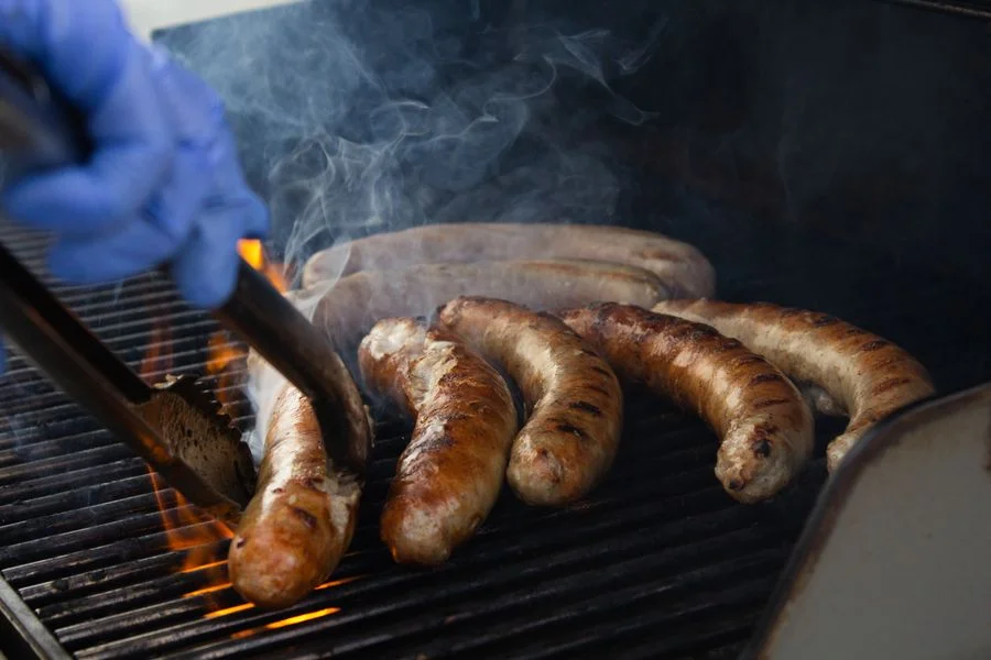 Kaesekrainer sausage at a Vienna wurstelstand