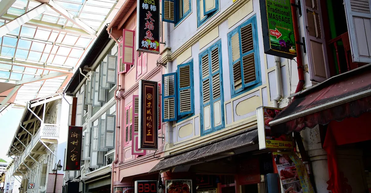 Chinatown back alleys Singapore