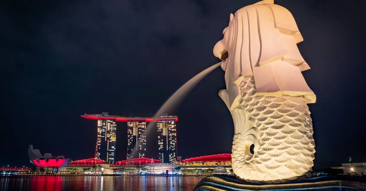 Merlion statue Singapore
