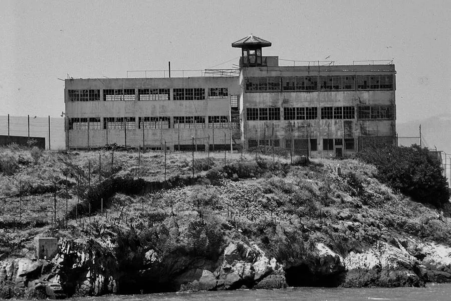 Robben Island prison courtyard