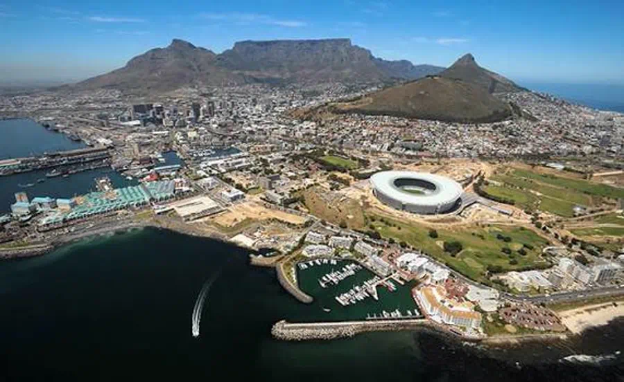 Table Mountain viewed from Bloubergstrand