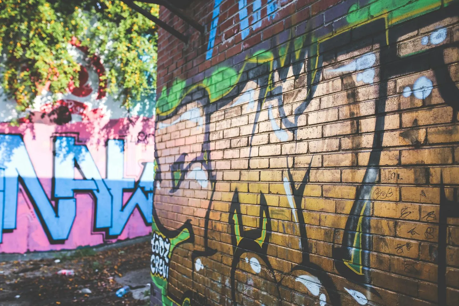 Colourful street art in a South African township
