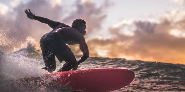 Perfect tropical wave in remote surf paradise