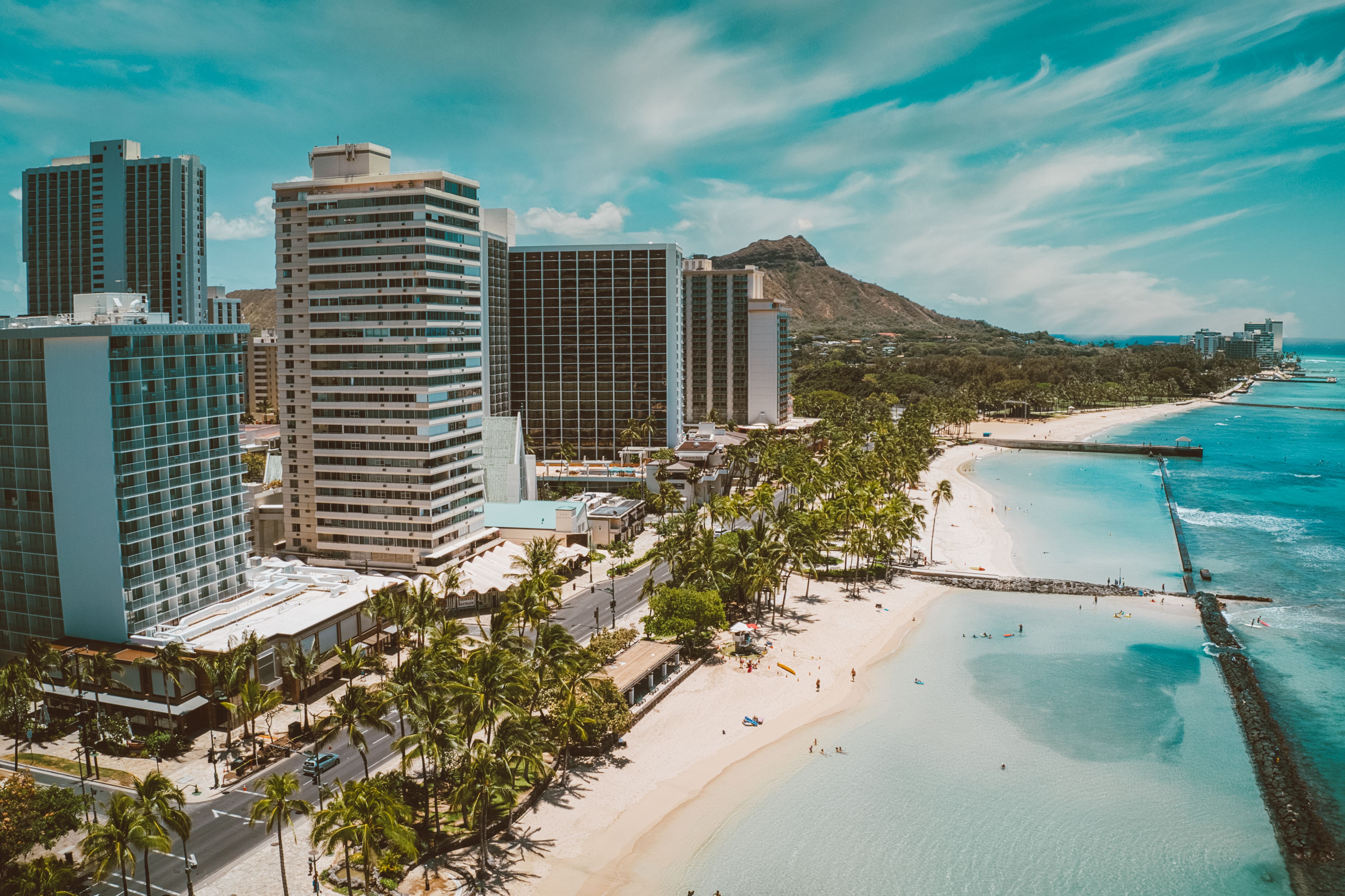 Waikiki Beach Honolulu Hawaii Diamond Head