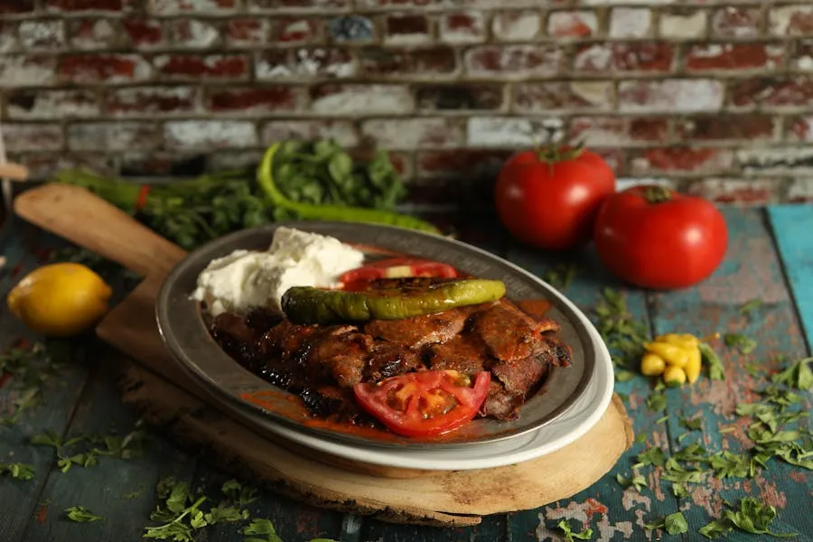 Turkish kebab varieties on a plate