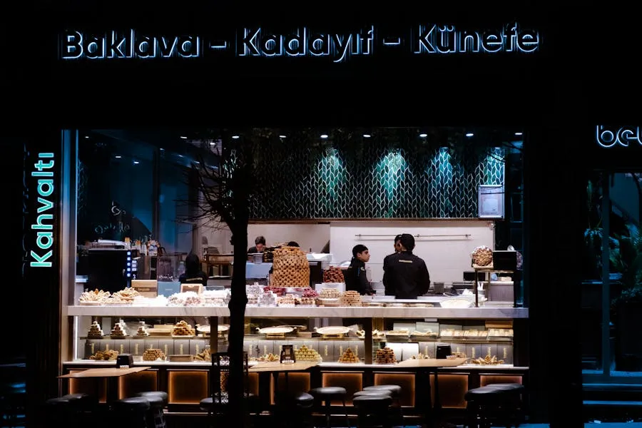 Turkish baklava and kunefe pastries