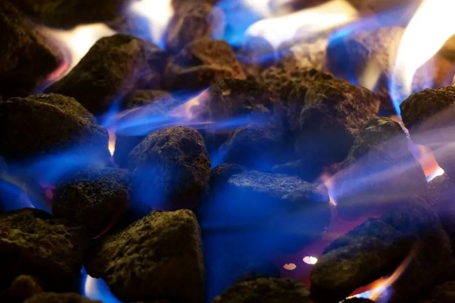 Eternal flames of YanartaÅŸ burning through rock at night