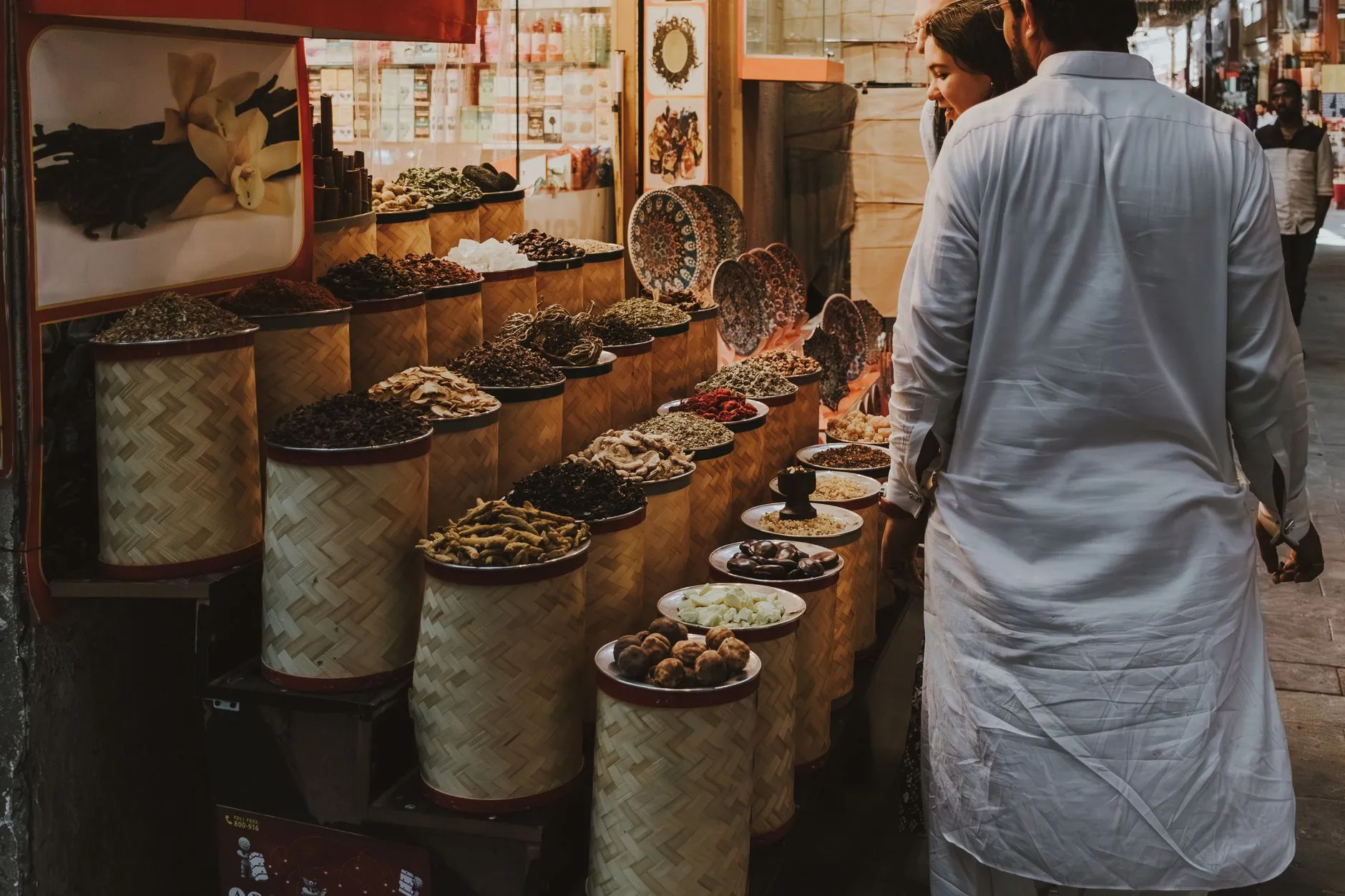 Glittering gold jewellery displays in Dubai Gold Souk